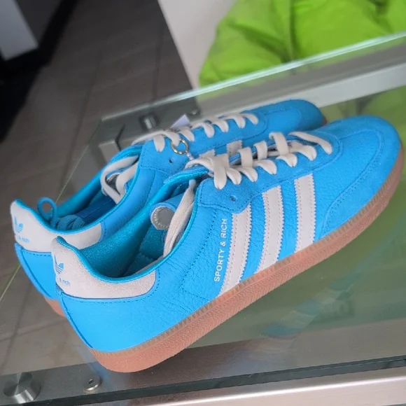 Adidas Samba OG Sporty & Rich Bright Pastel Blue Men's Sneakers US 10 - Picture 4 of 11